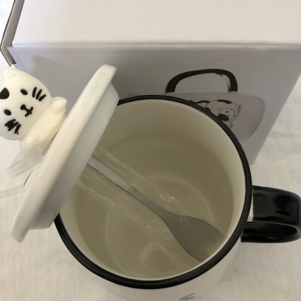 Ceramic cup with spoon - Picture 4 of 4